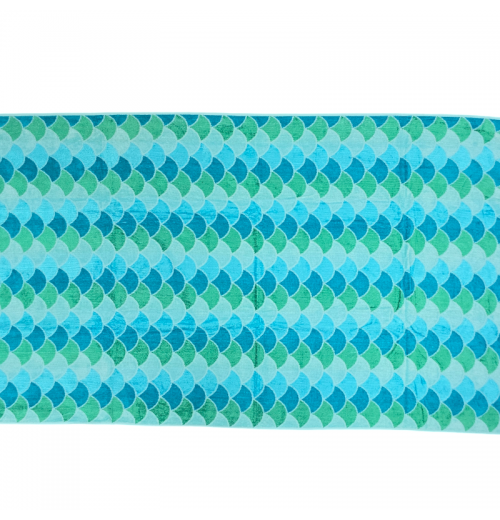 Mermaid Blue Luxurious Velour Beach Towel Mermaid Blue Luxurious Velour Beach Towel